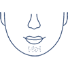 dimpled chin