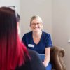 Nurse prescriber giving a one-to-one aesthetic consultation at a nurse-led clinic in Wakefield